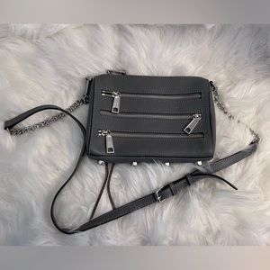 Rebecca Minkoff Zipper Crossbody in Gray